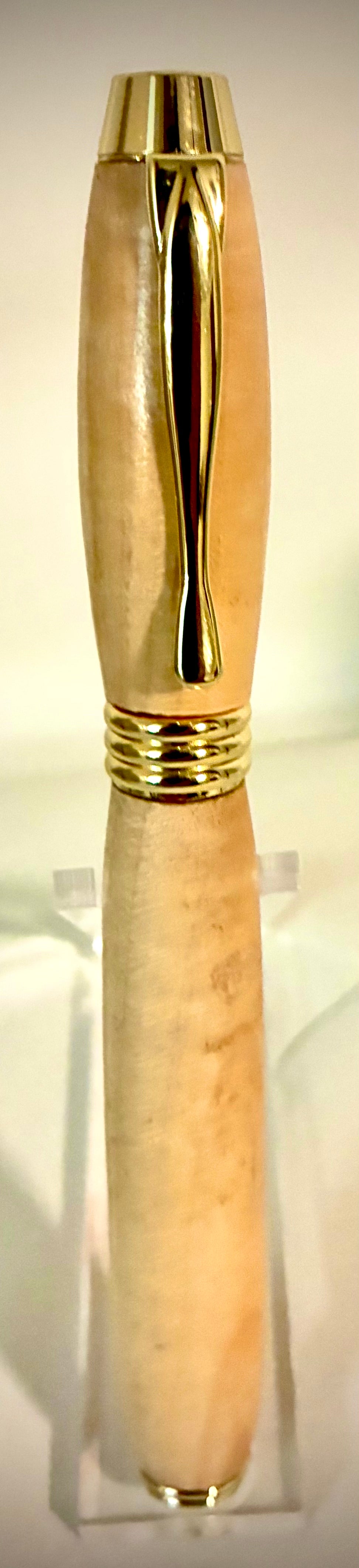 Executive fountain pen - Maple - cartridge or refillable reservoir fed